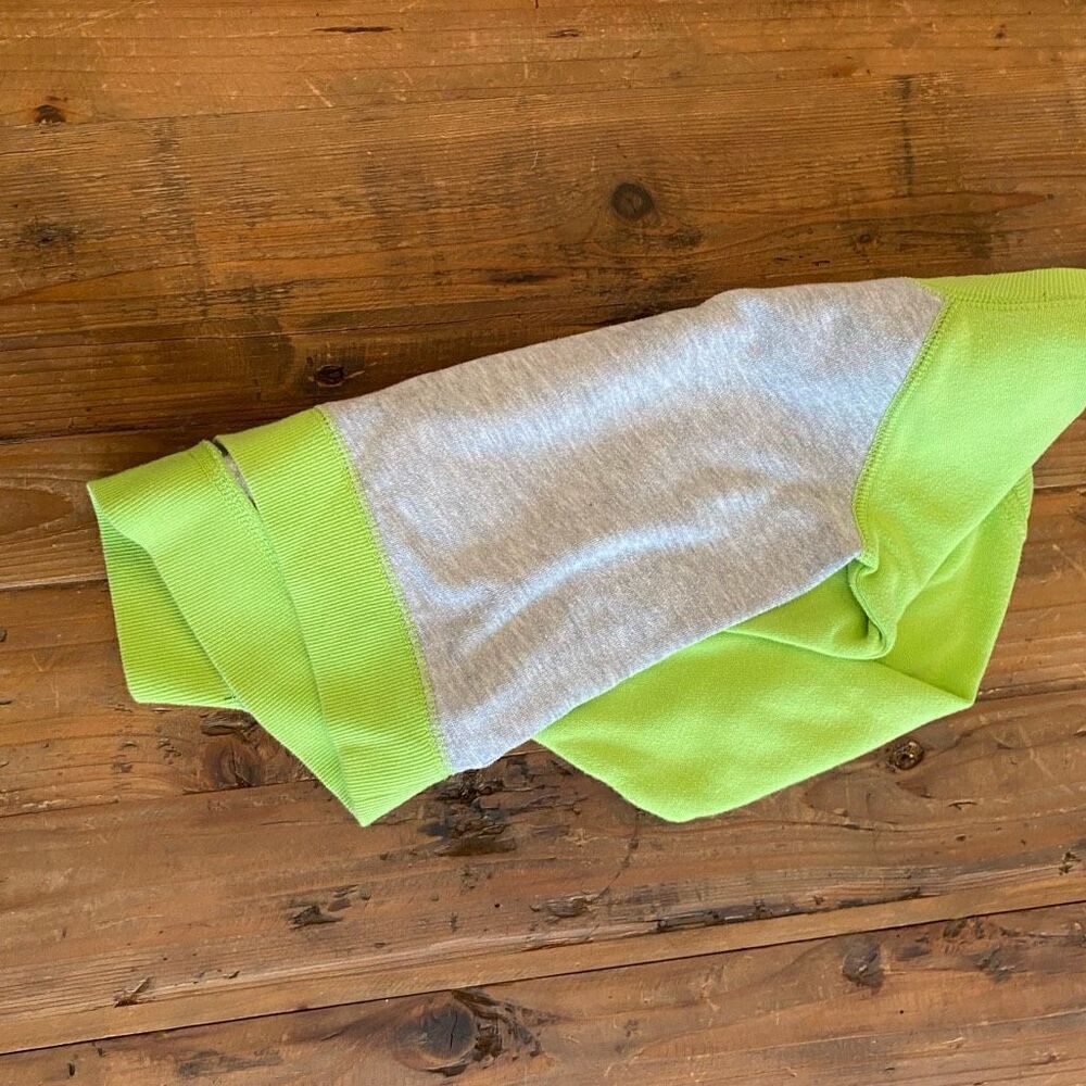 Gap Kids Boys Lime Green Gray Sweatshirt Unisex XS Sz 4-5 - Picture 8 of 9